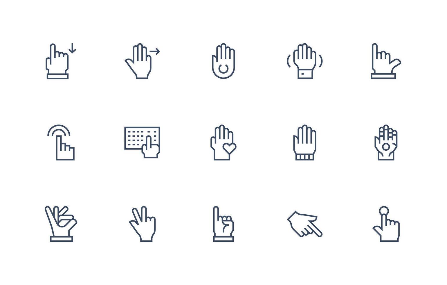 Regular Line Icons from Click Set with 15 Vectors High-Resolution Icons for Any Platform