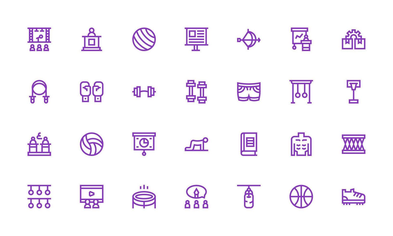 28 Bold Line Designs for Training Icons Neatly Designed Icons for Web Platforms vector