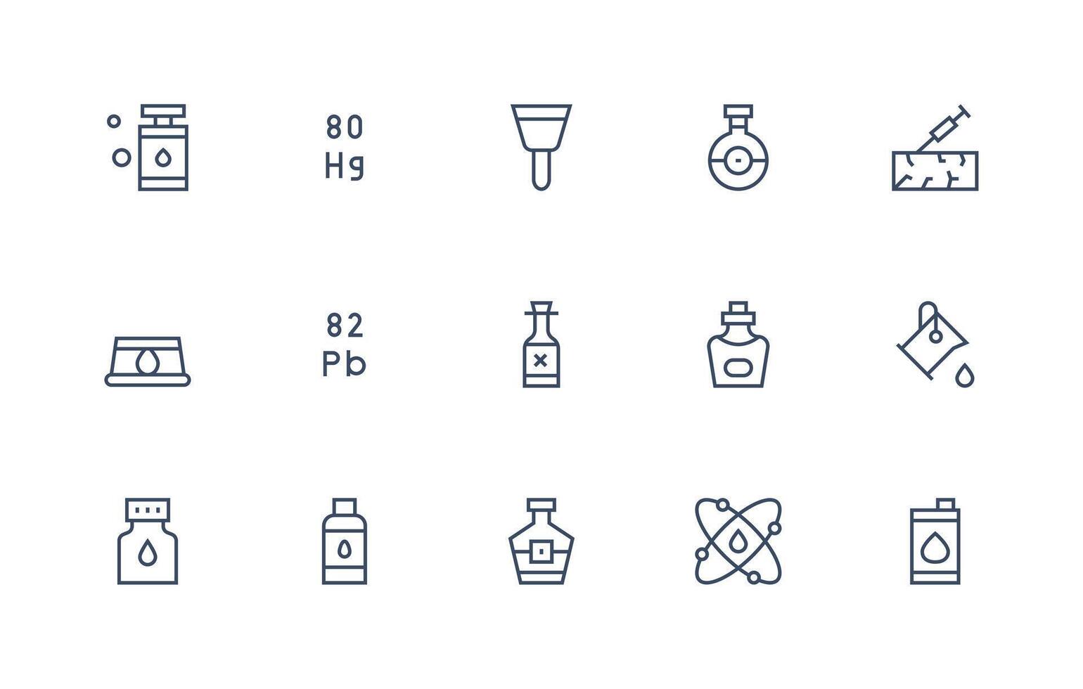 Substance Visual Pack containing 15 Regular Line Icons Icons Built for Visual Consistency Pack vector