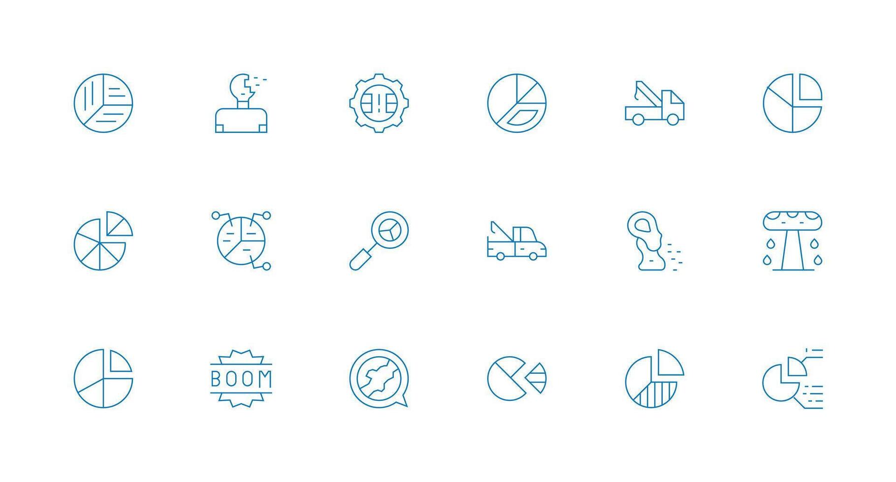 Minimal Line Icons from Breakdown Set with 18 Vectors Full Icon Library for UI Designers