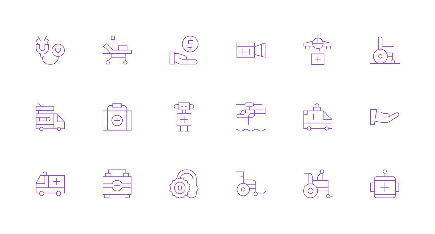 ayuda conjunto con 18 mínimo línea íconos neutral estilo íconos para ninguna proyecto vector
