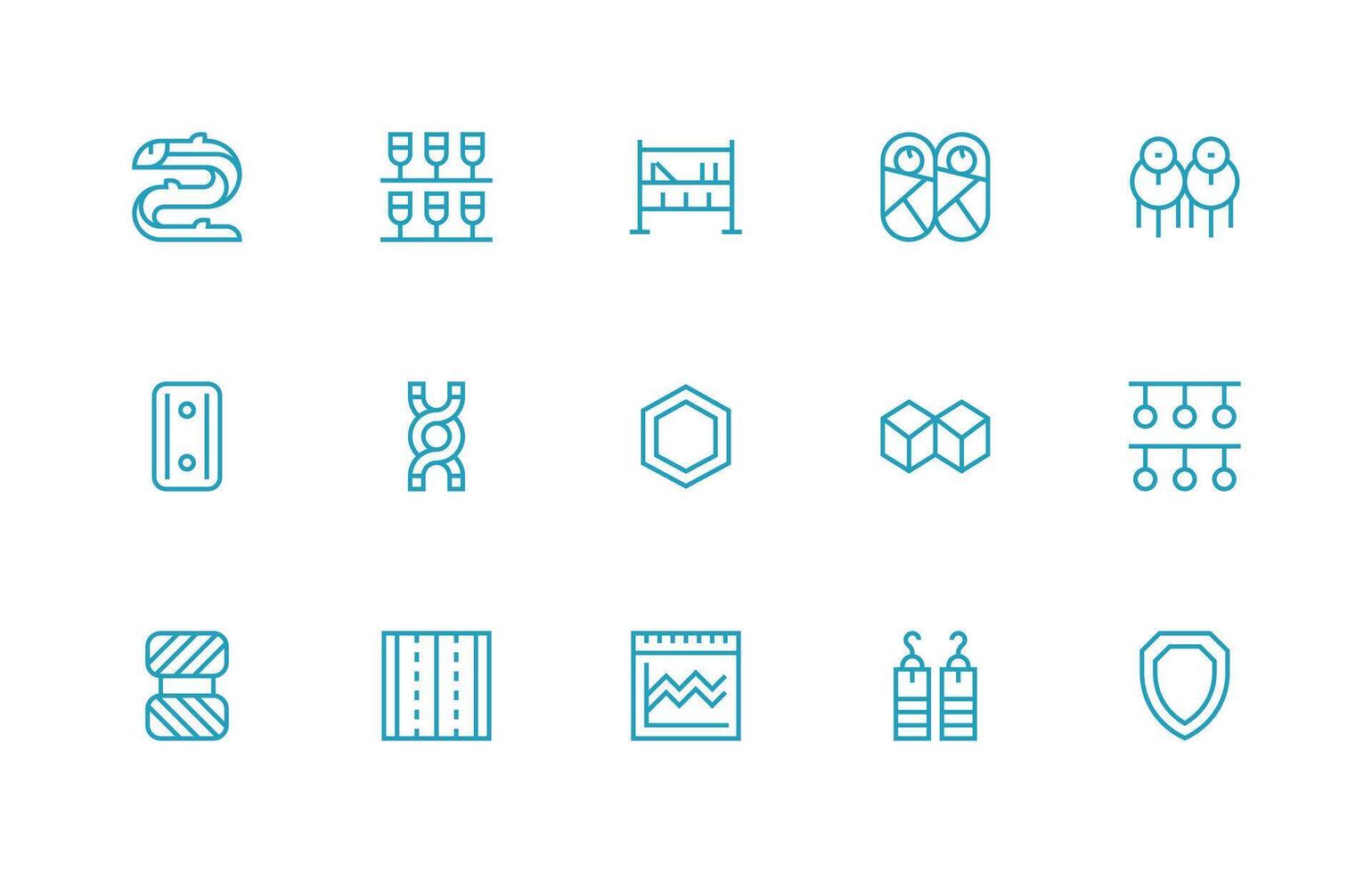 Double Icon Collection with 15 Regular Line Designs User Interface Icons for Digital Products vector