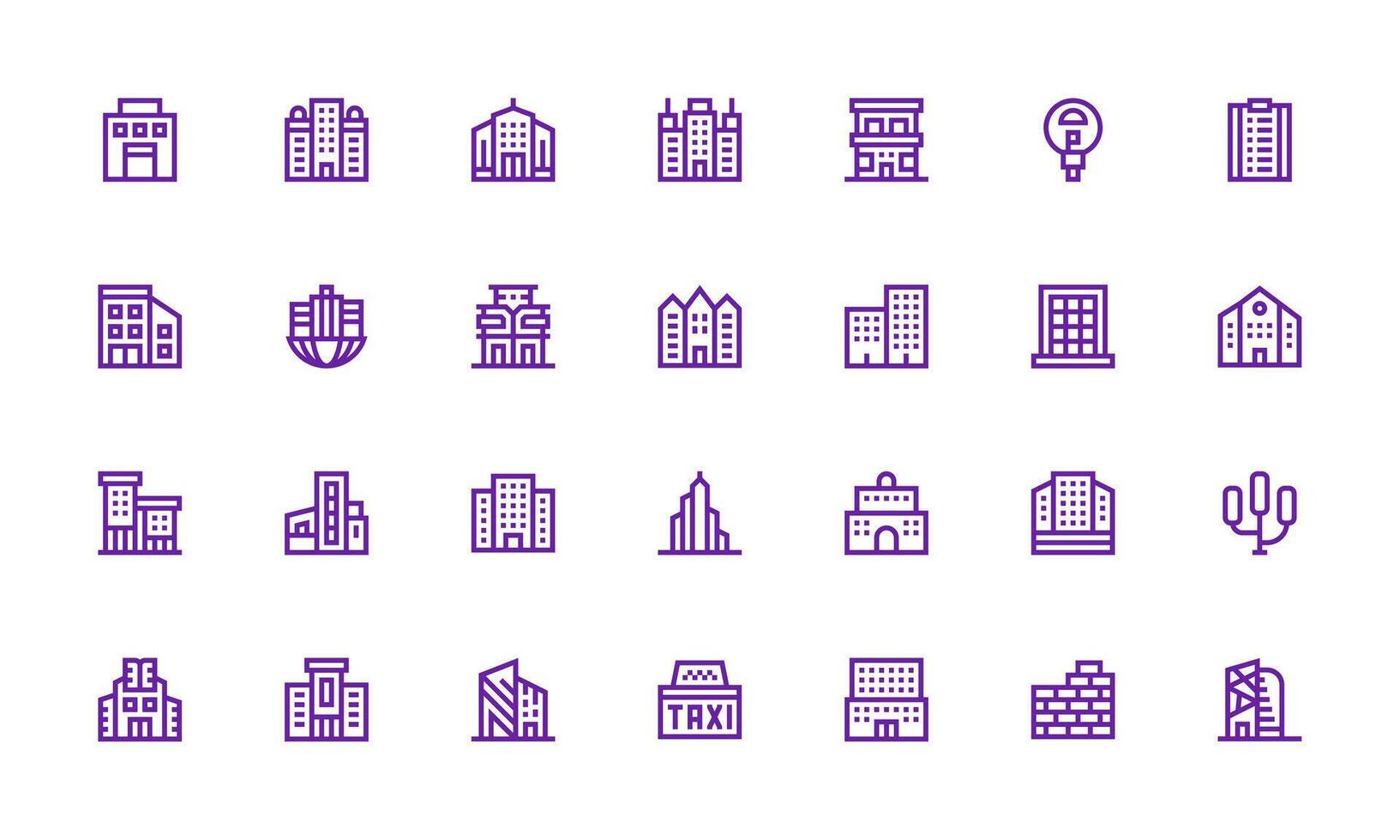 28 Bold Line Style Icons from Downtown Collection User Interface Icons for Digital Products vector