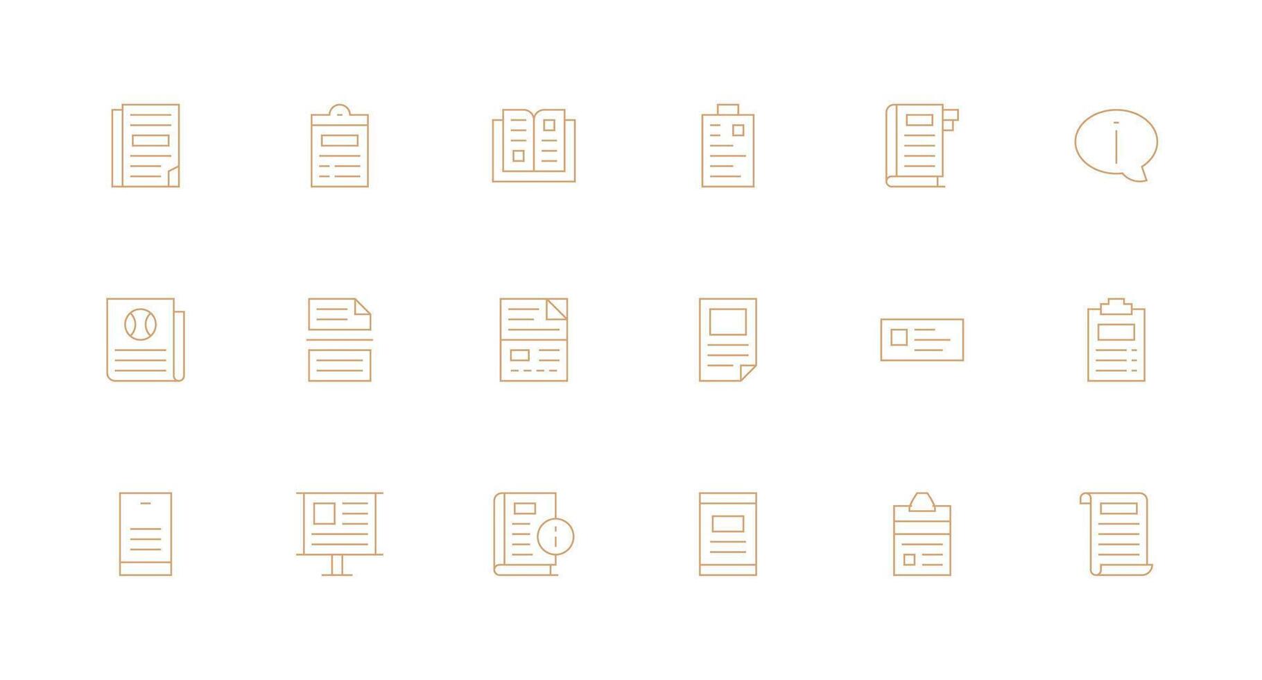 18 Minimal Line Icons for Instructions Graphics Icon Set vector