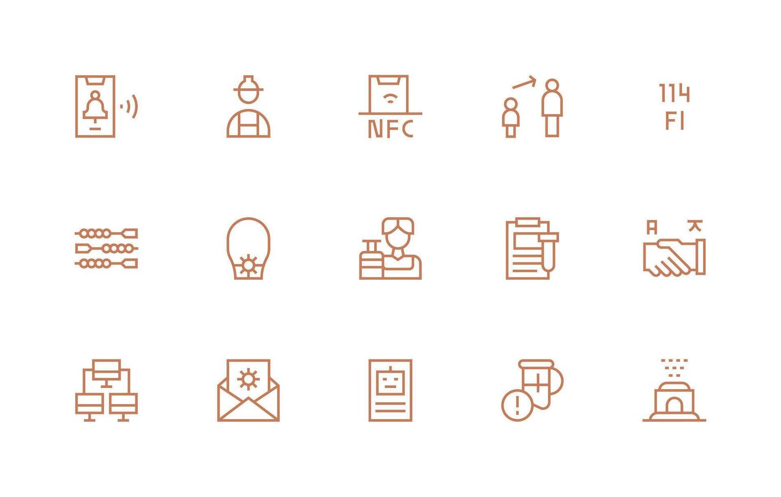 15 Regular Line Vectors for Protocol Theme Interface Icon Collection for Daily Projects