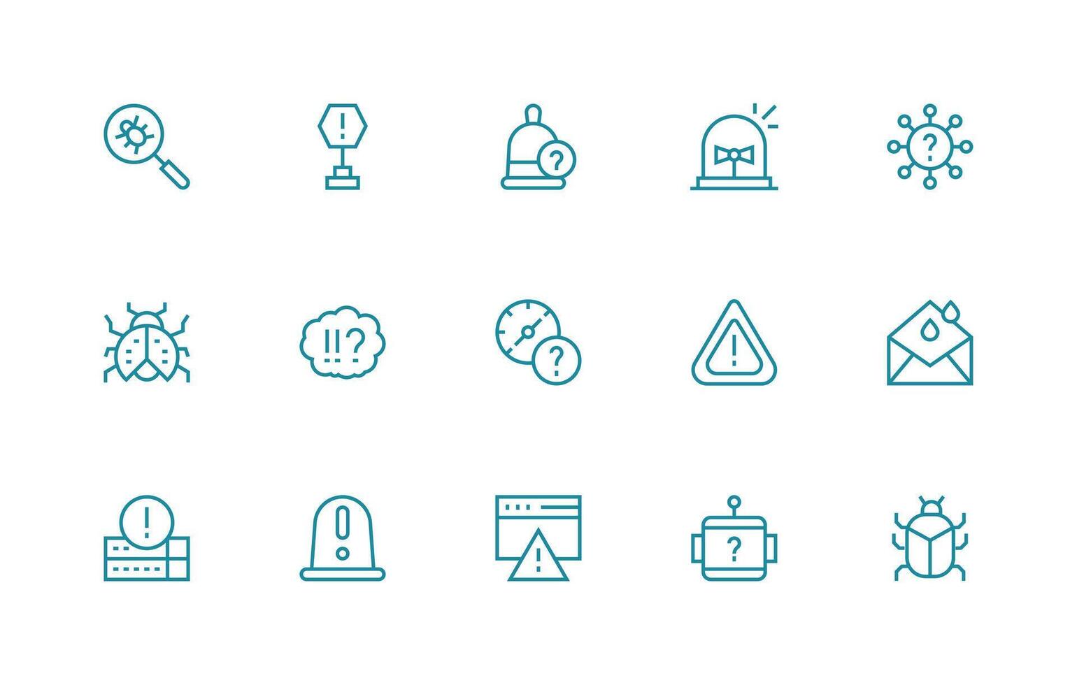 Issue featuring 15 Icons in Regular Line Design Complete Icon Bundle for Web Design vector