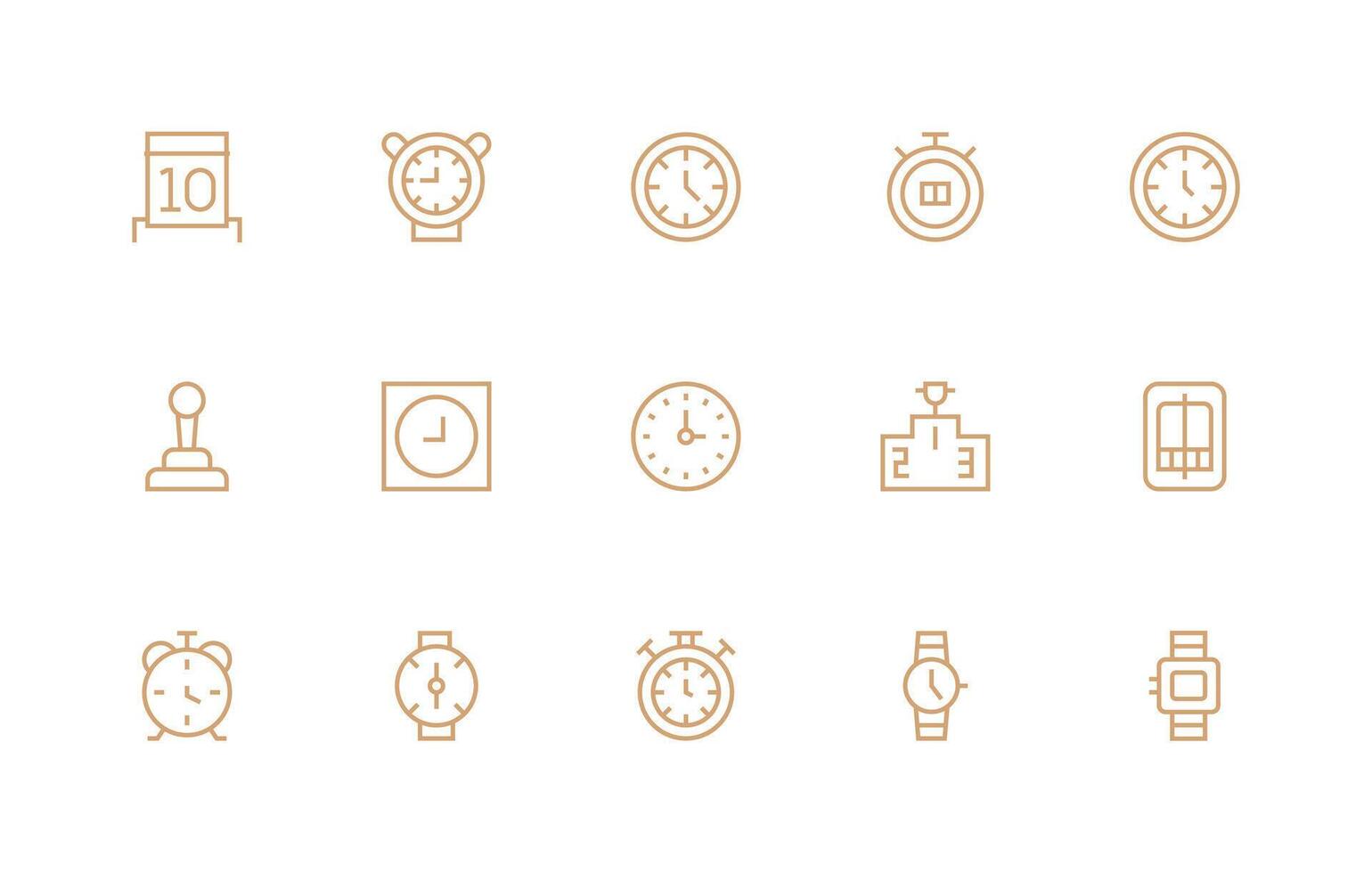 Second Set with 15 Regular Line Icons Icons Built for Visual Consistency Pack vector