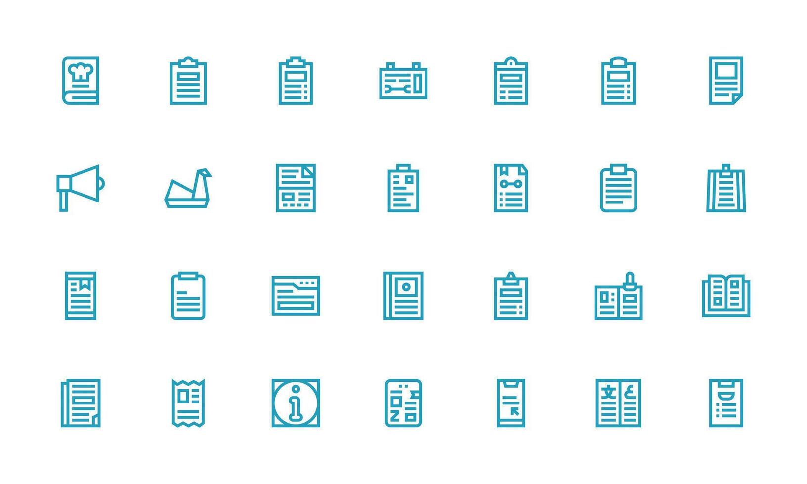 28 Bold Line Icons for Instructions Graphics Fully Editable Icon Set for Web vector