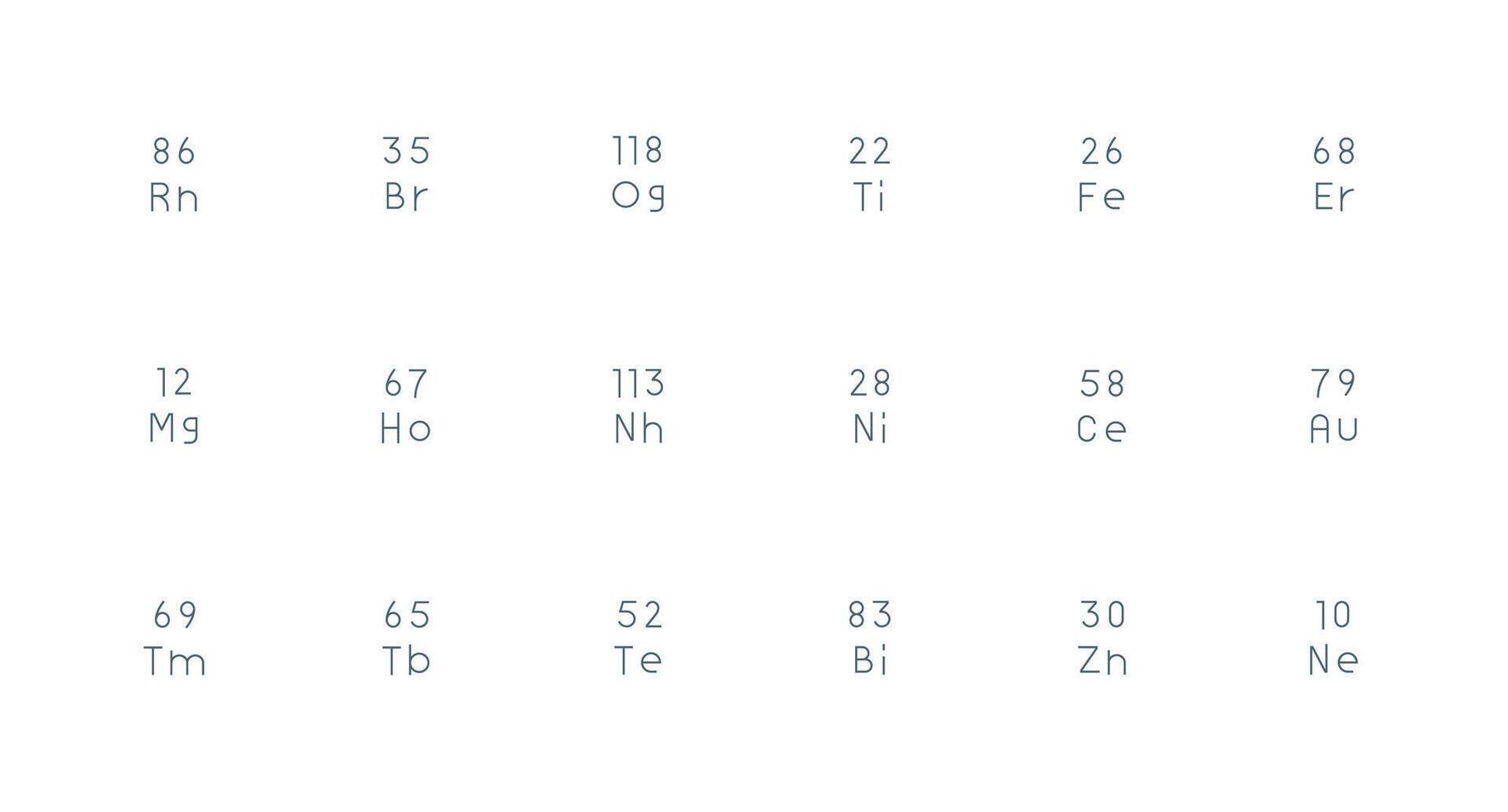 Atomic Number Set with 18 Minimal Line Icons Interface Icons for Daily Use vector