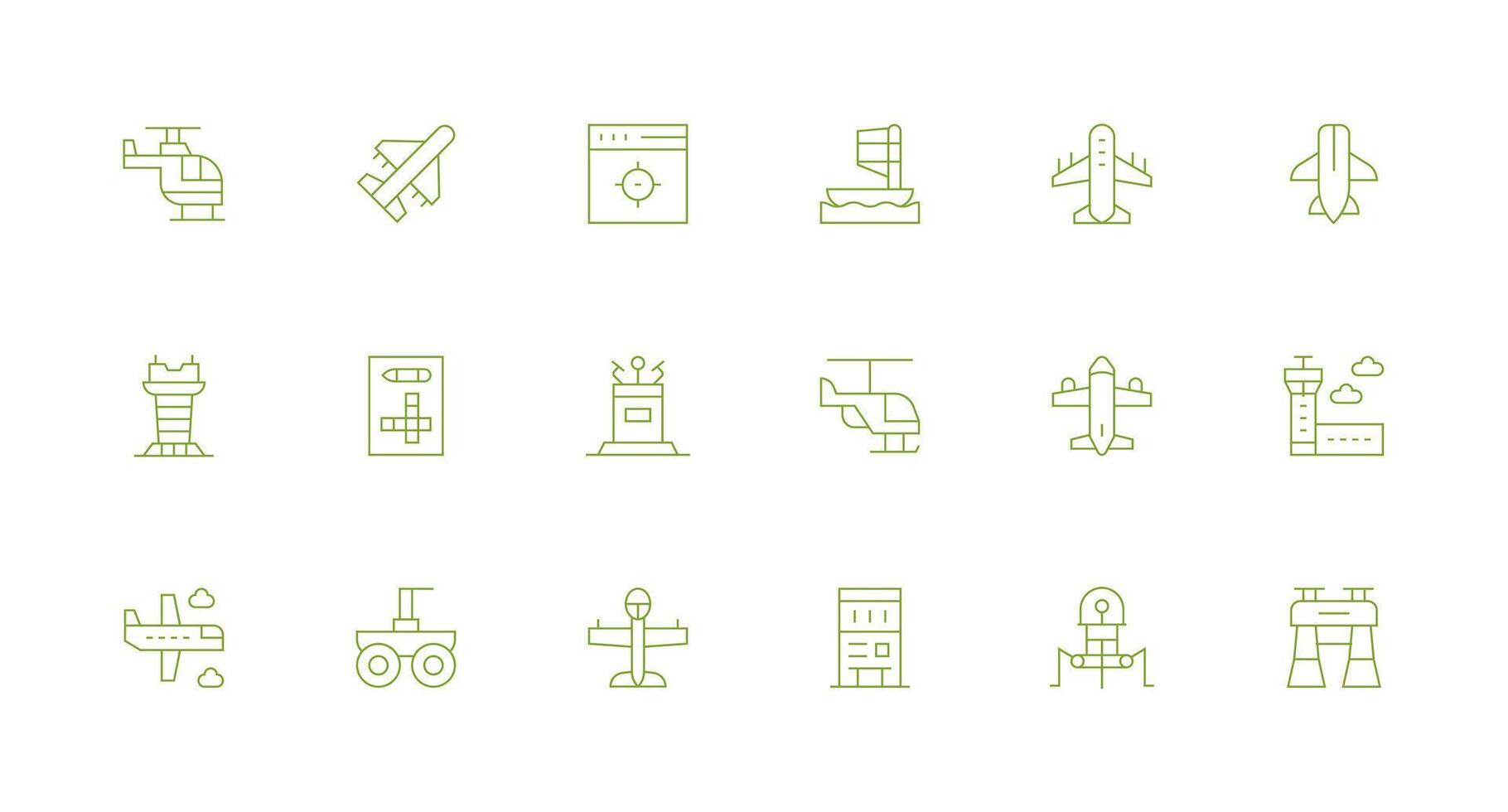 Landing Set with 18 Minimal Line Icons Well-Structured Icons for Creative Use vector