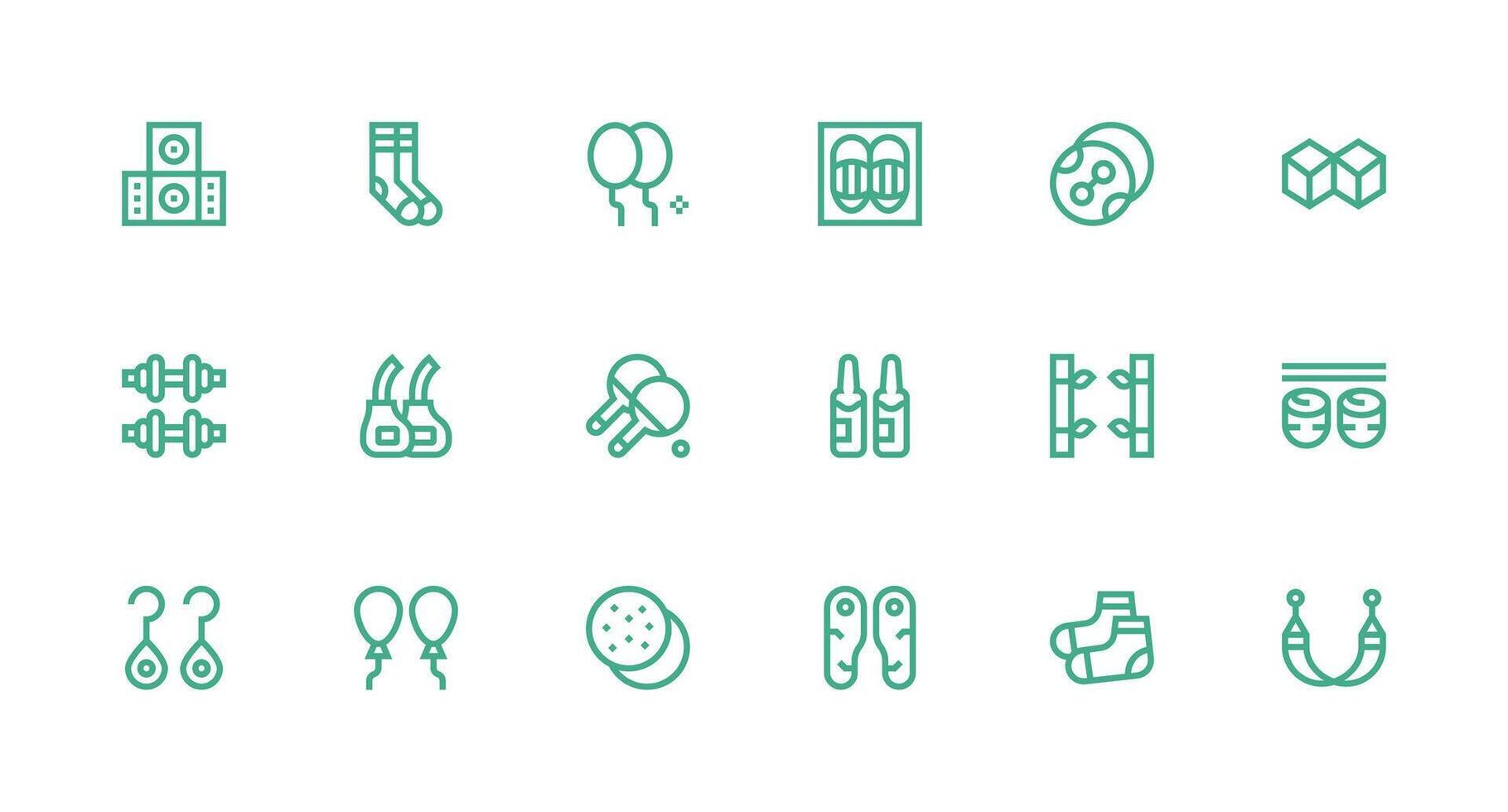 18 Icons for Pair in Strong Stroke Line Format Design Ready Icon Set for Teams vector