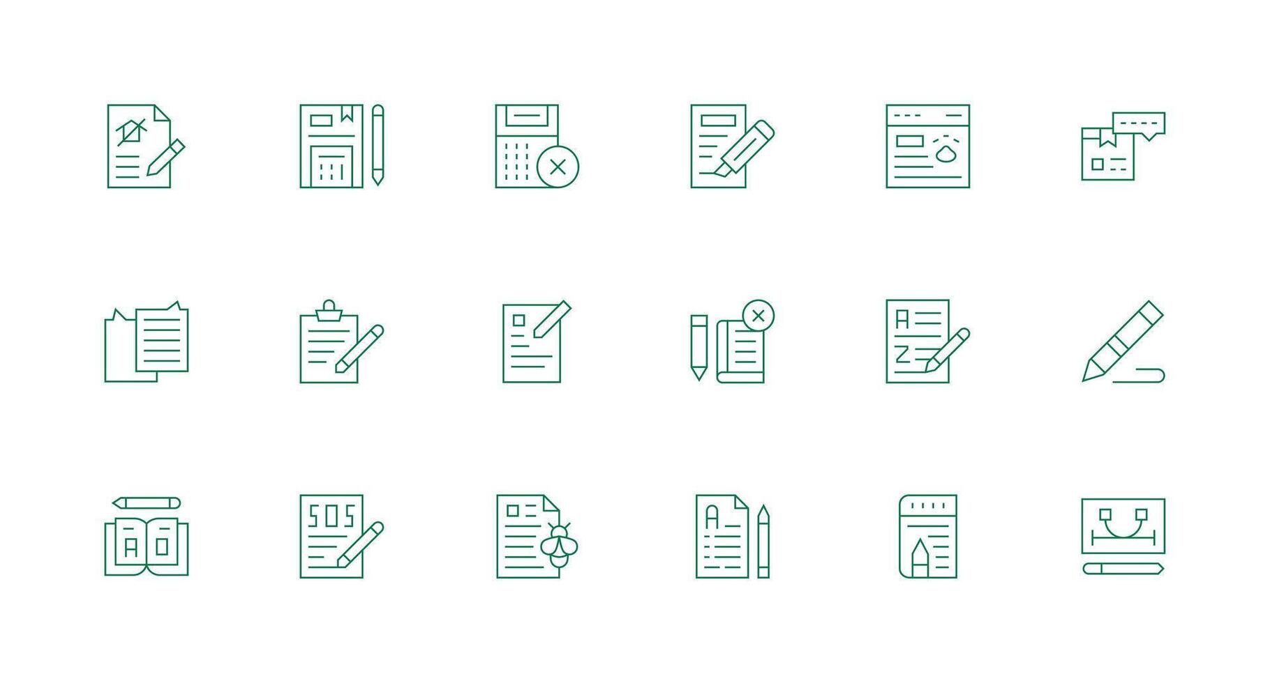 Minimal Line Style Correction Icons with 18 Vectors Scalable Icons for All Themes