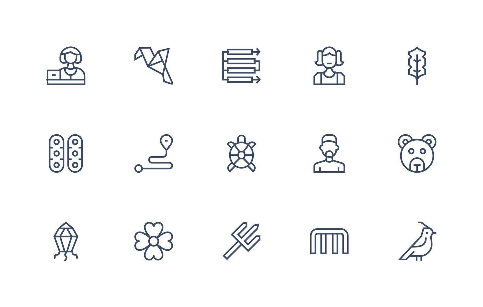 Linear Visual Pack containing 15 Regular Line Icons Icon Collection Set vector