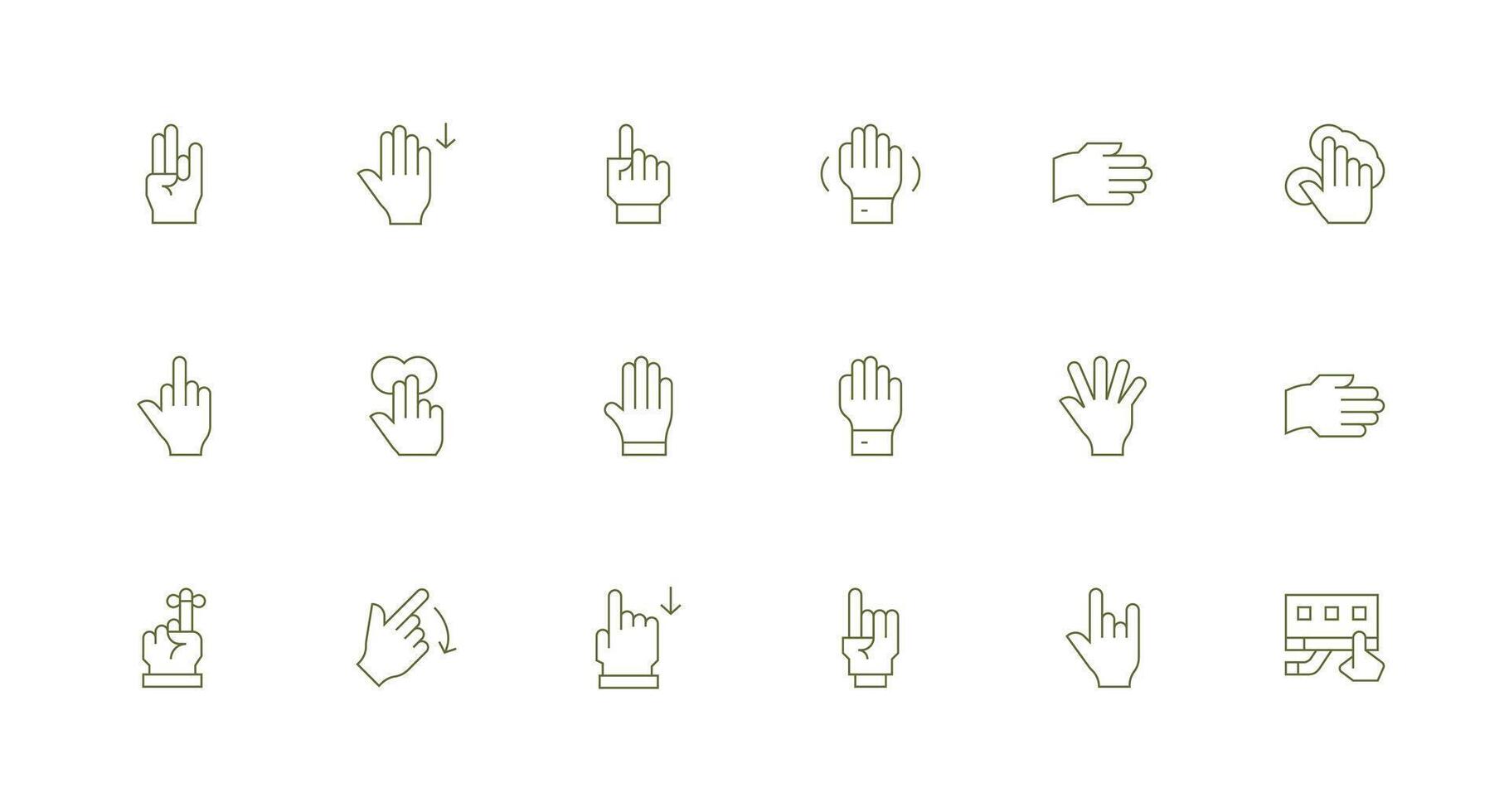 18 Minimal Line Vectors for Touch Theme Responsive Icon Set for Flexible Layouts