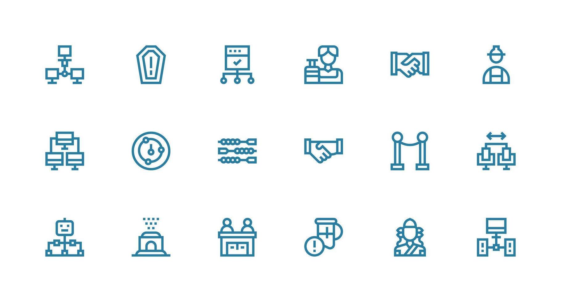 18 fuerte carrera línea diseños para protocolo íconos flexible icono sistema para web interfaces vector