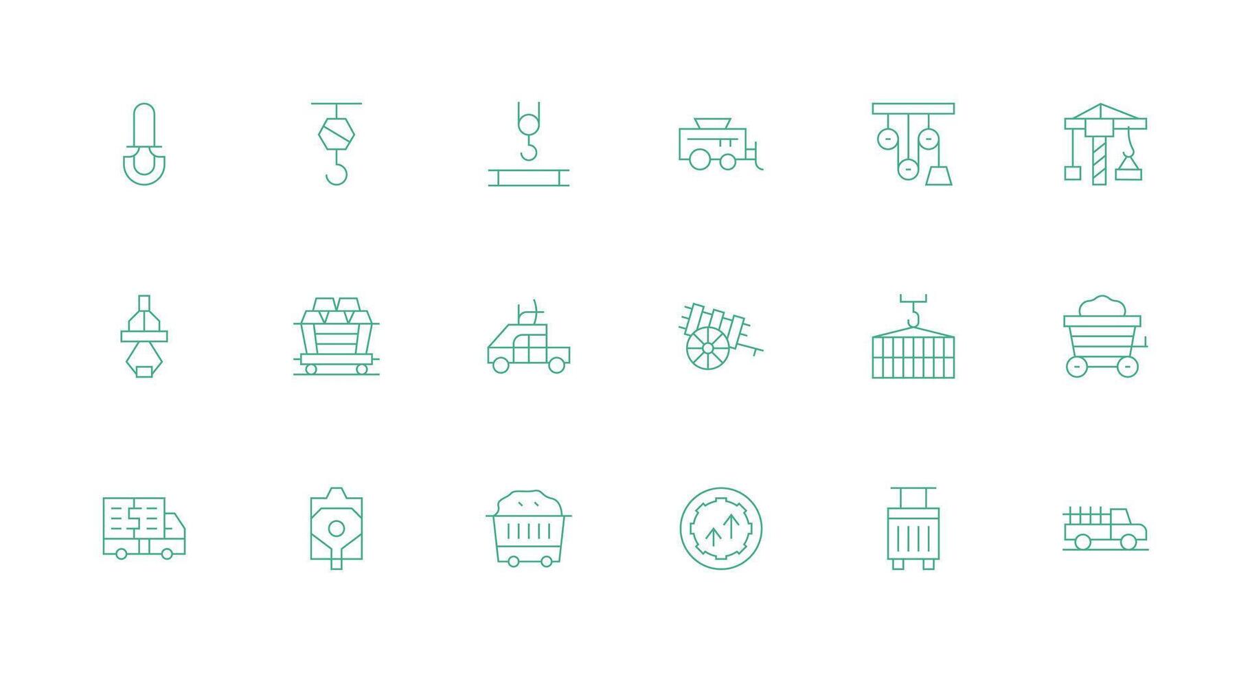 18 Load Icons in Minimal Line Aesthetic User Interface Icons for Digital Products vector