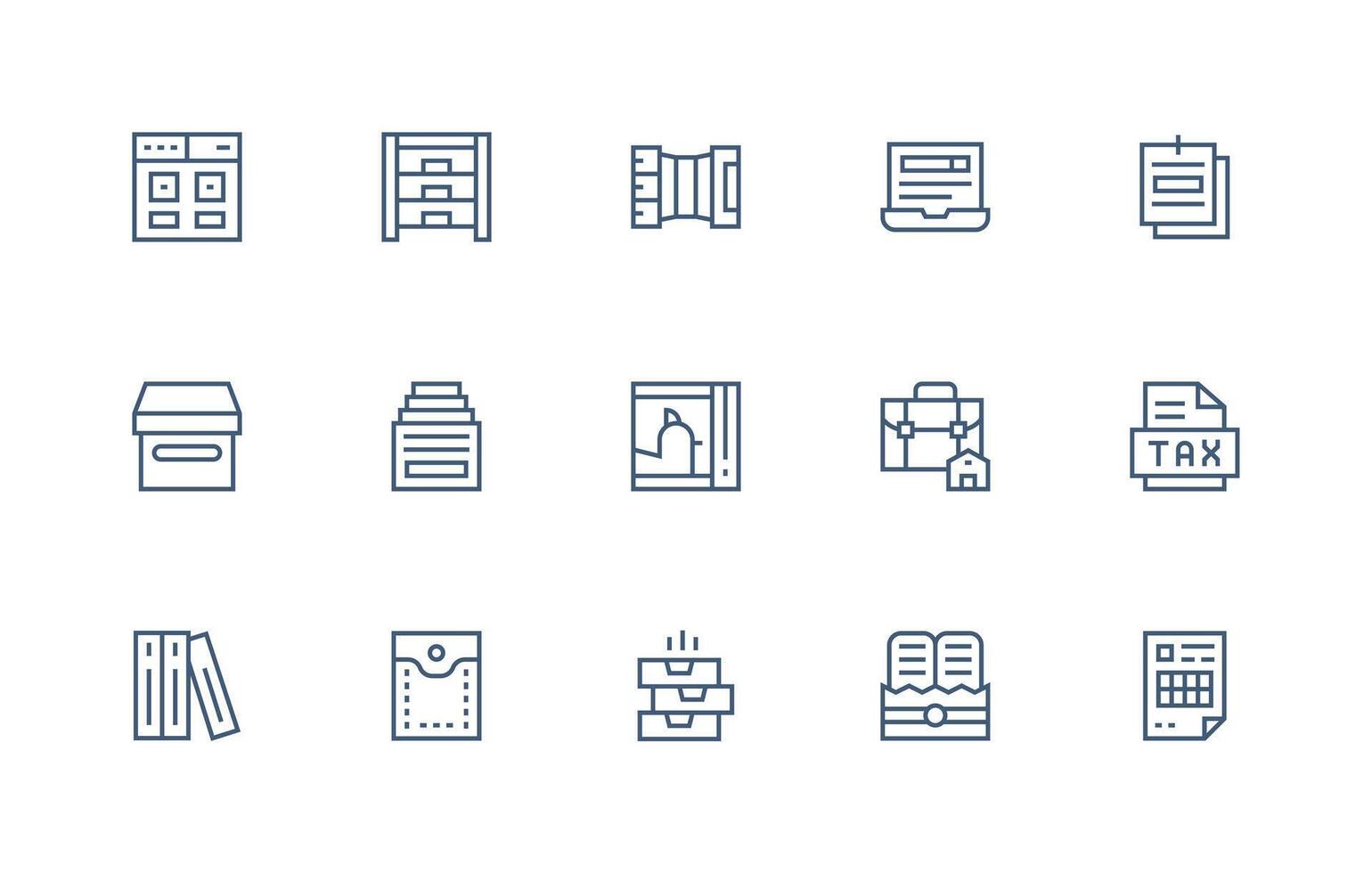 presentación conjunto con 15 regular línea íconos escalable íconos para multiplataforma interfaces vector