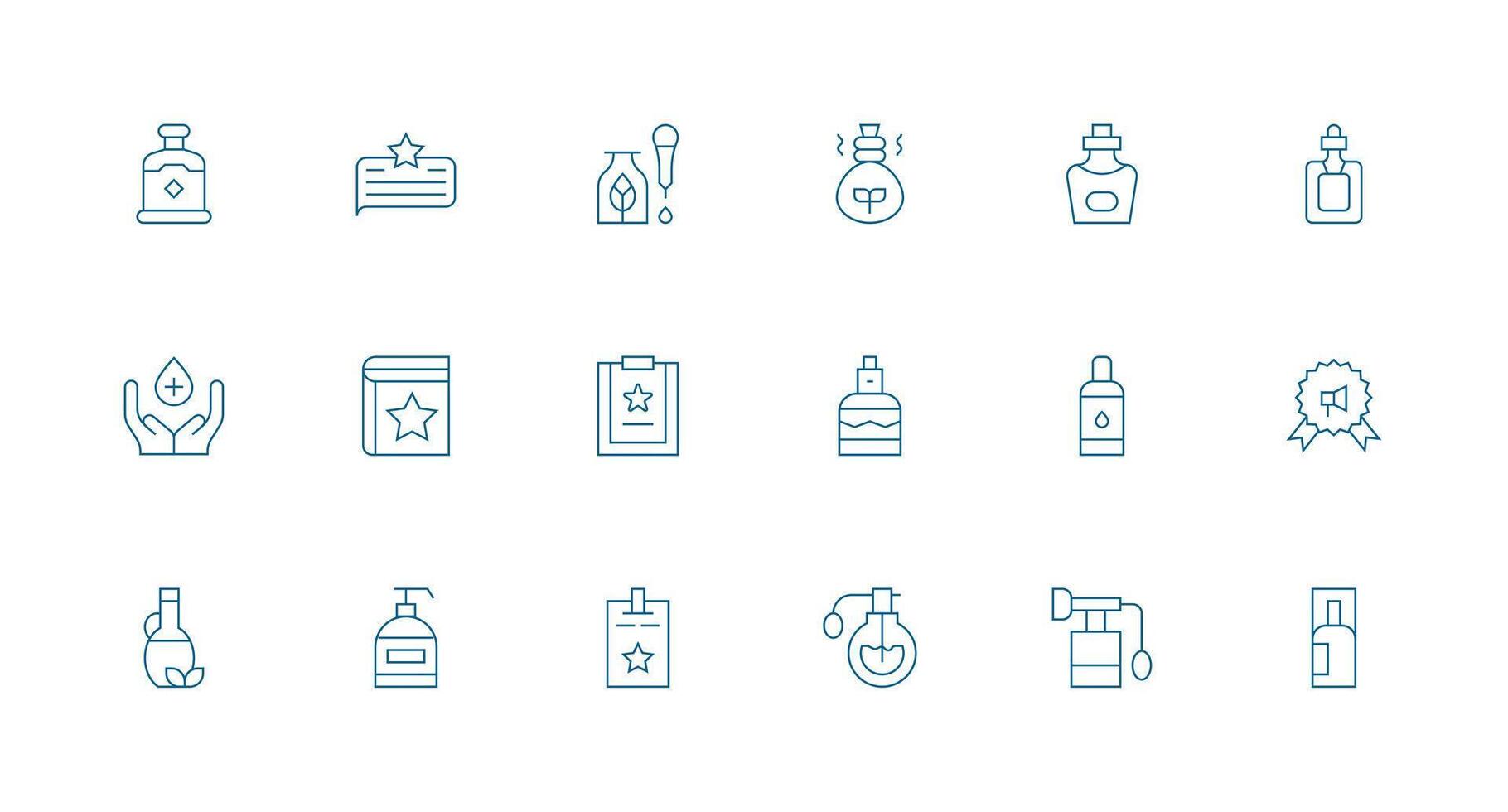 Essential Icon Set with 18 Minimal Line Graphics User Interface Icons for Digital Products vector