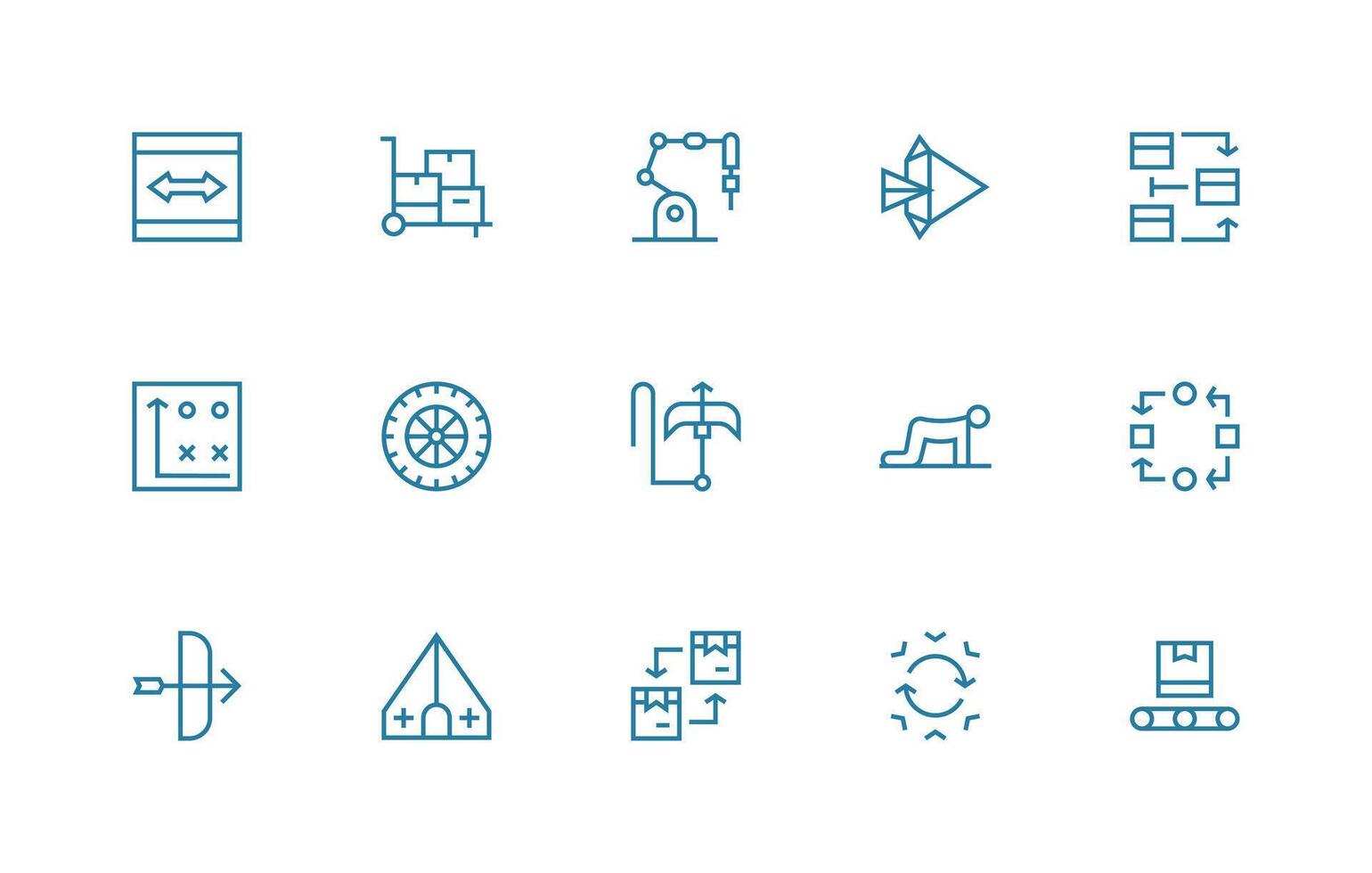 15 Regular Line Vectors for Movement Theme User Interface Icons for Digital Products