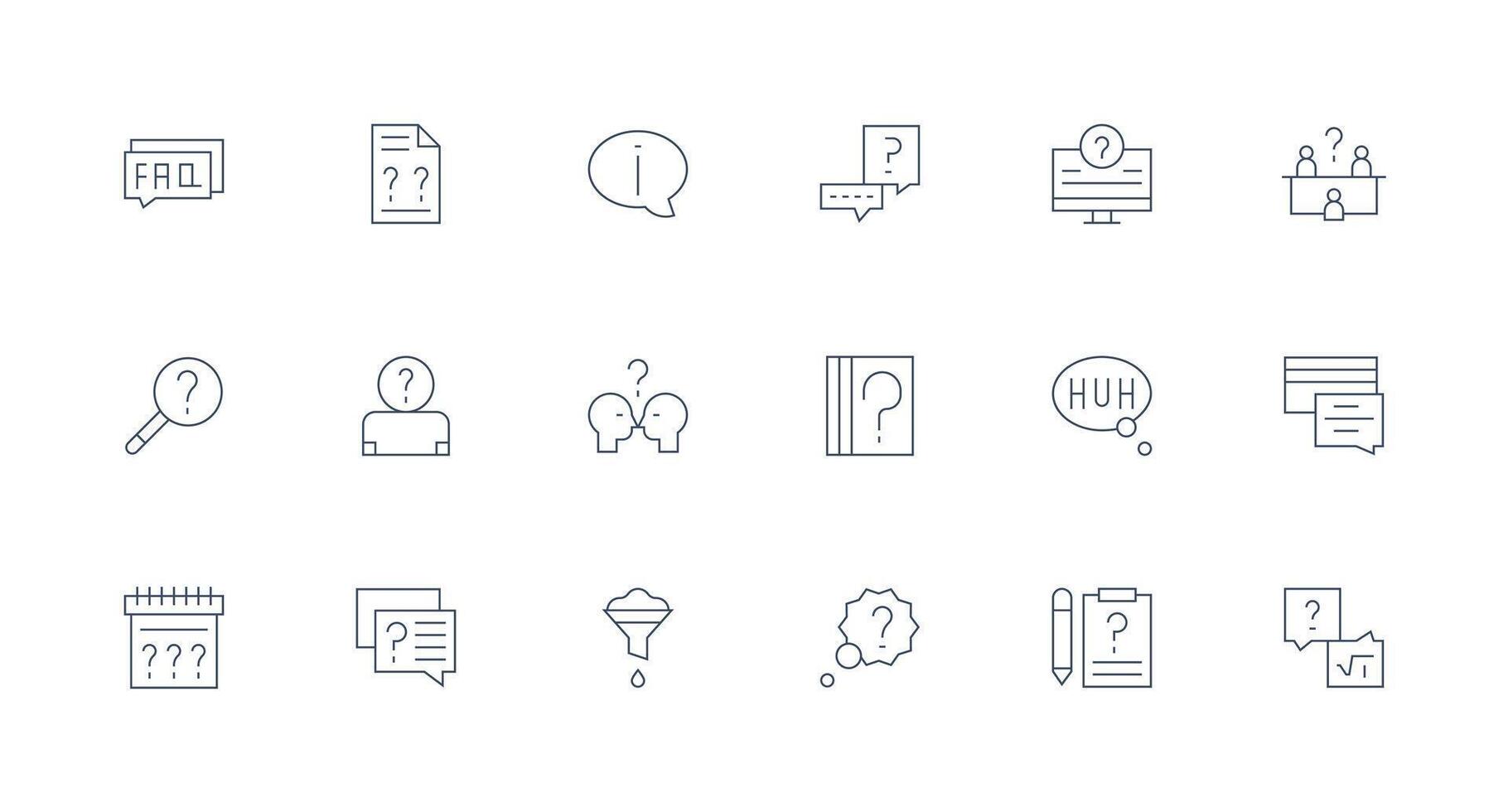 aclaración icono conjunto con 18 mínimo línea gráficos mínimo icono conjunto para interfaz proyectos vector