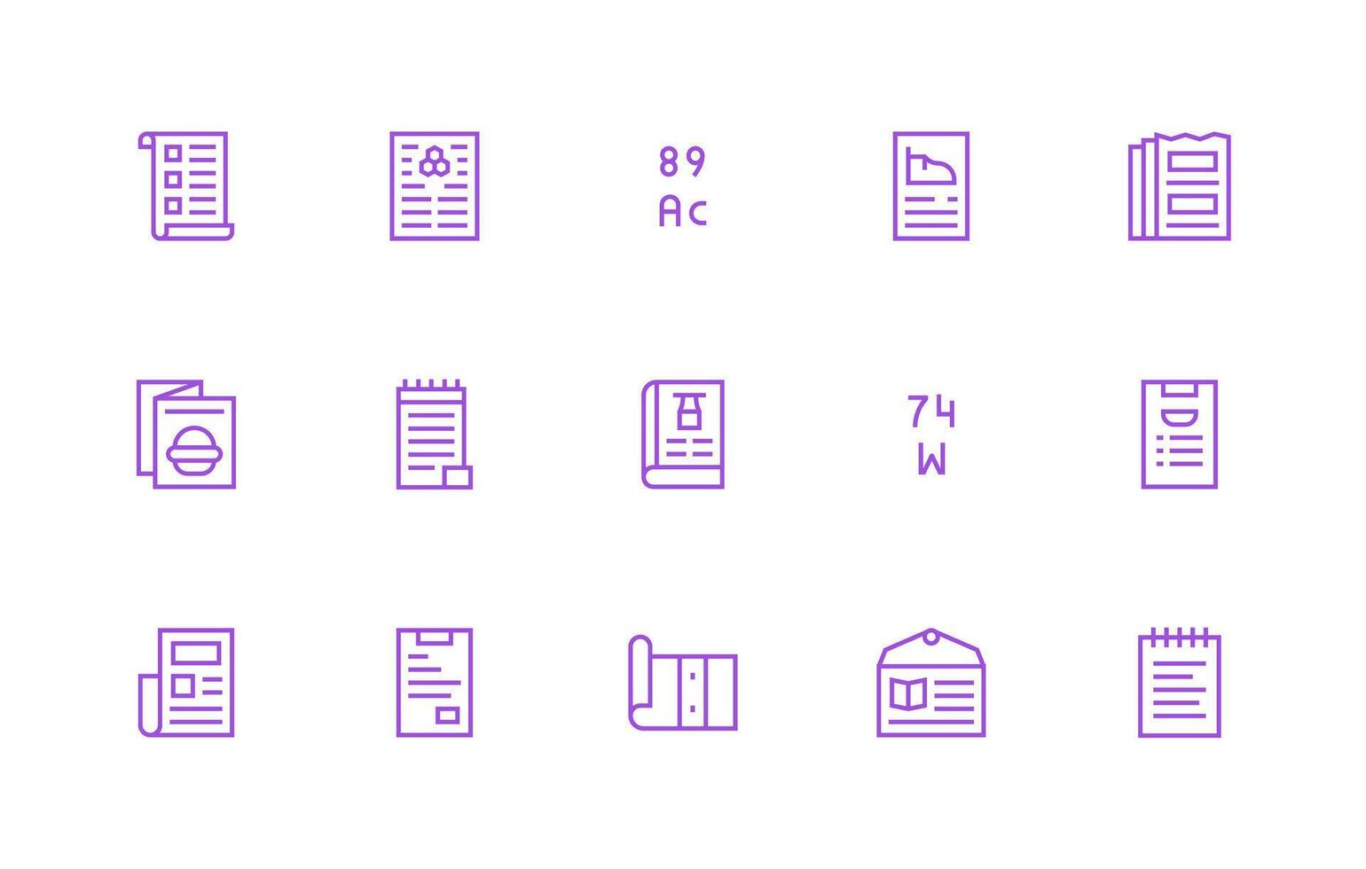 Specifications Icon Set with 15 Regular Line Graphics Icons Built for Visual Consistency Pack vector