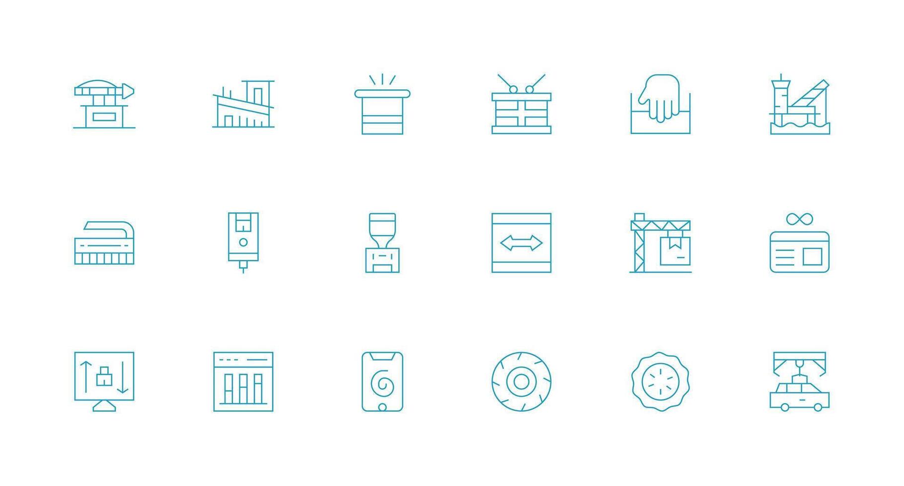 cargando conjunto con 18 mínimo línea íconos sensible icono conjunto para flexible diseños vector