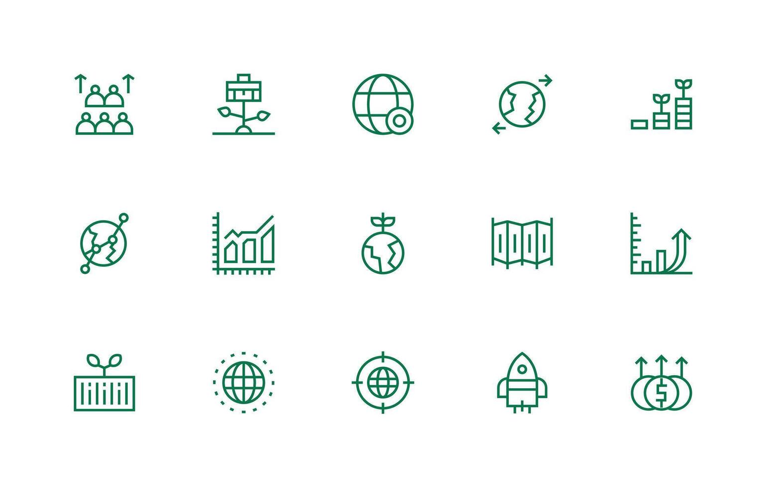 Expansion Set with 15 Regular Line Icons User Interface Icons for Digital Products vector