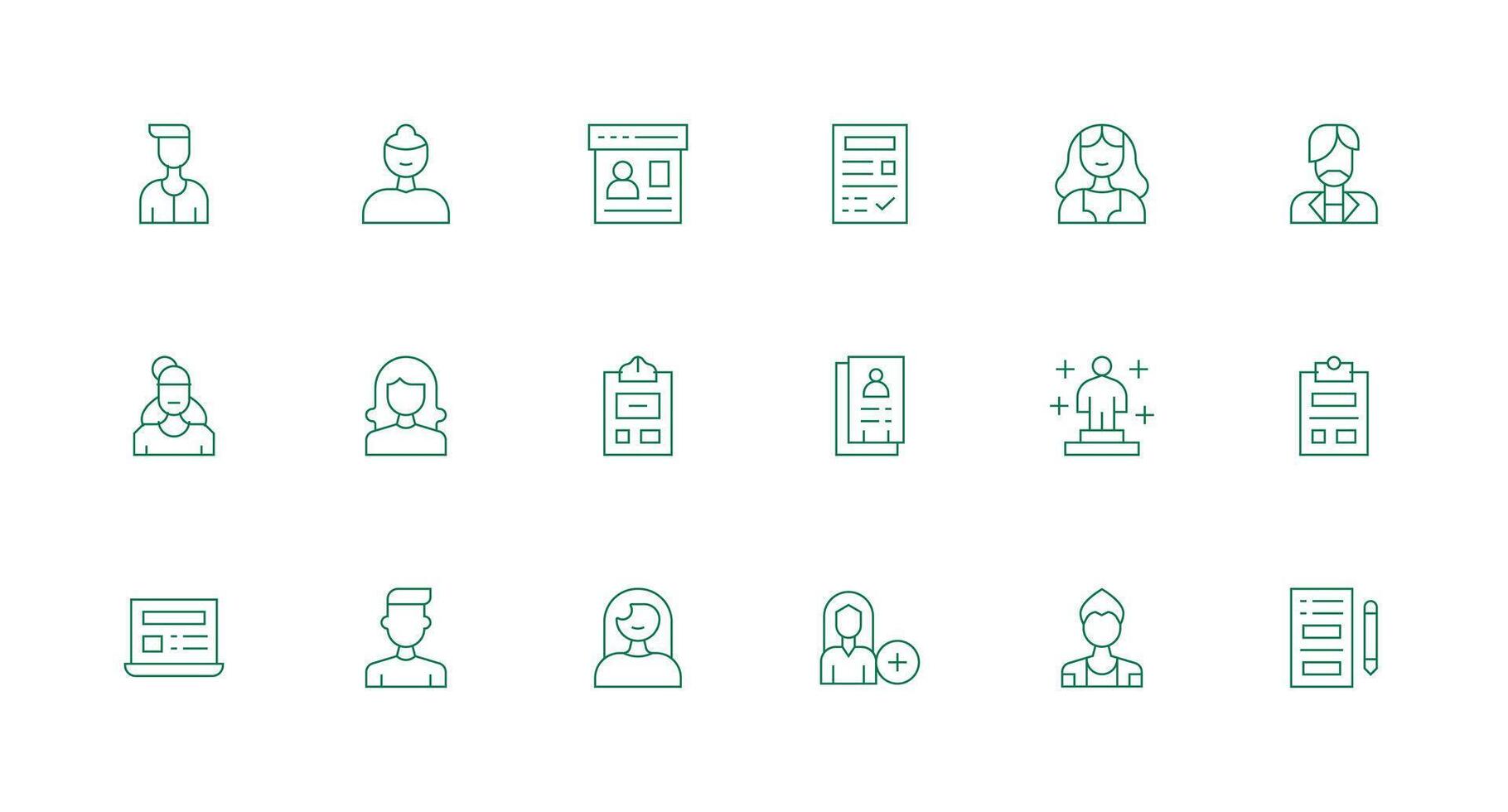 Registration featuring 18 Icons in Minimal Line Design Complete Icon Bundle for Web Design vector