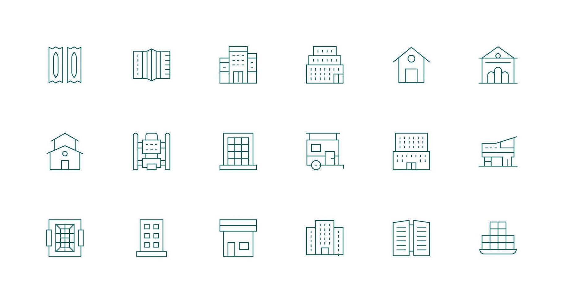 Windows including 18 Minimal Line Illustrations Minimal Icon Set for Interface Projects vector