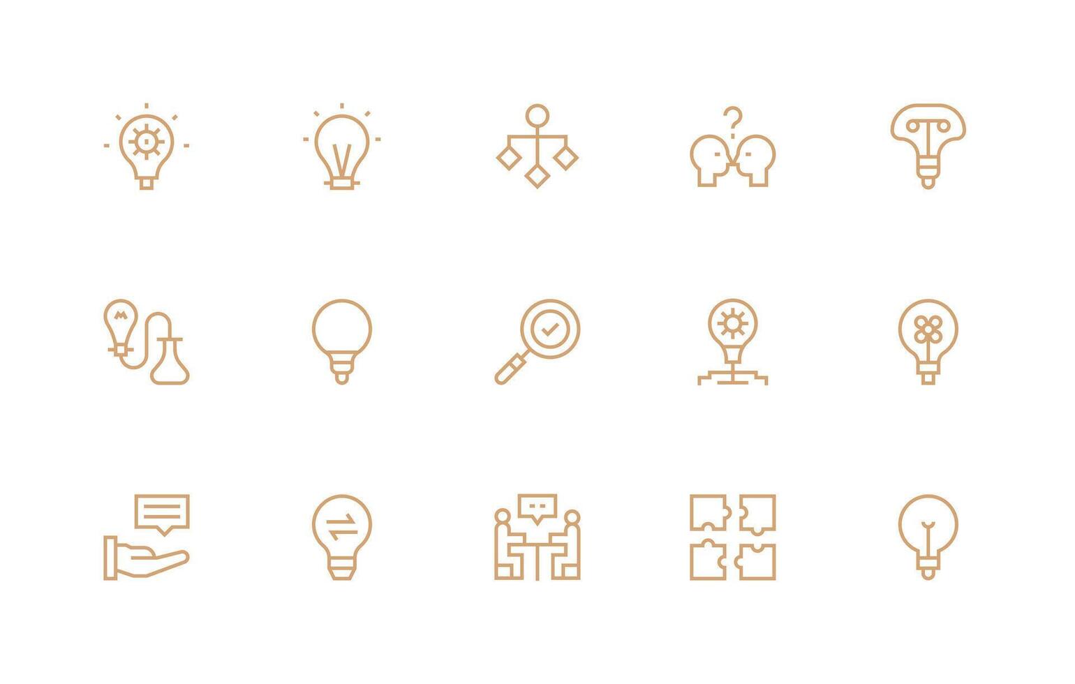 resolver problemas presentando 15 íconos en regular línea diseño píxel Perfecto íconos para moderno aplicaciones vector