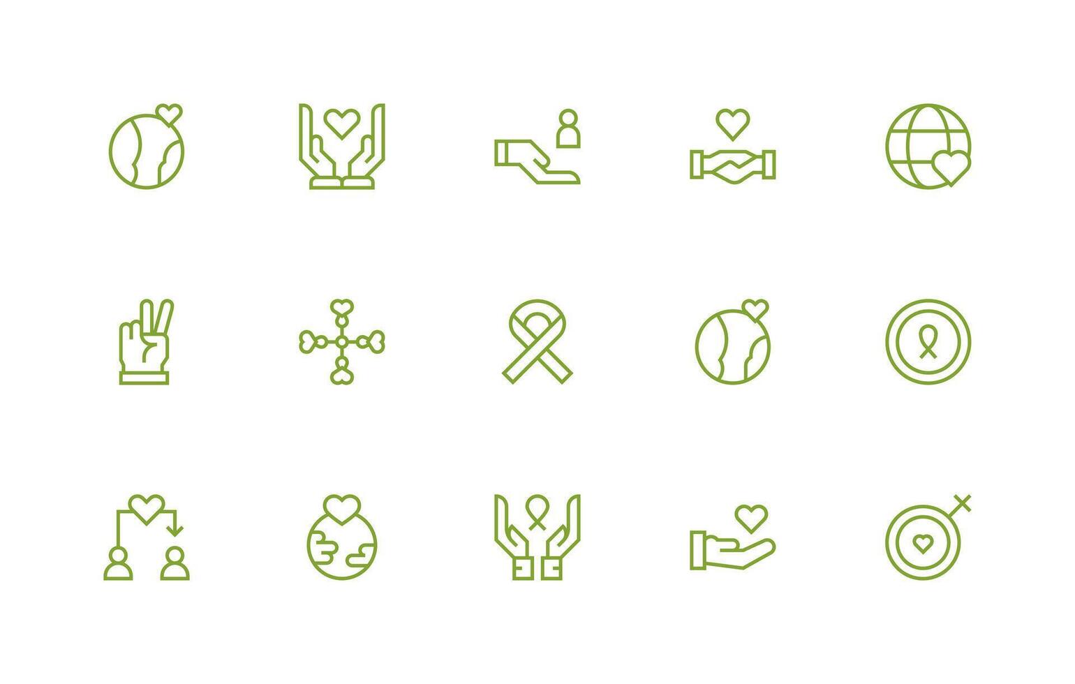 15 Regular Line Icons for Empathy Graphics Core Icon Collection for Daily Tasks vector