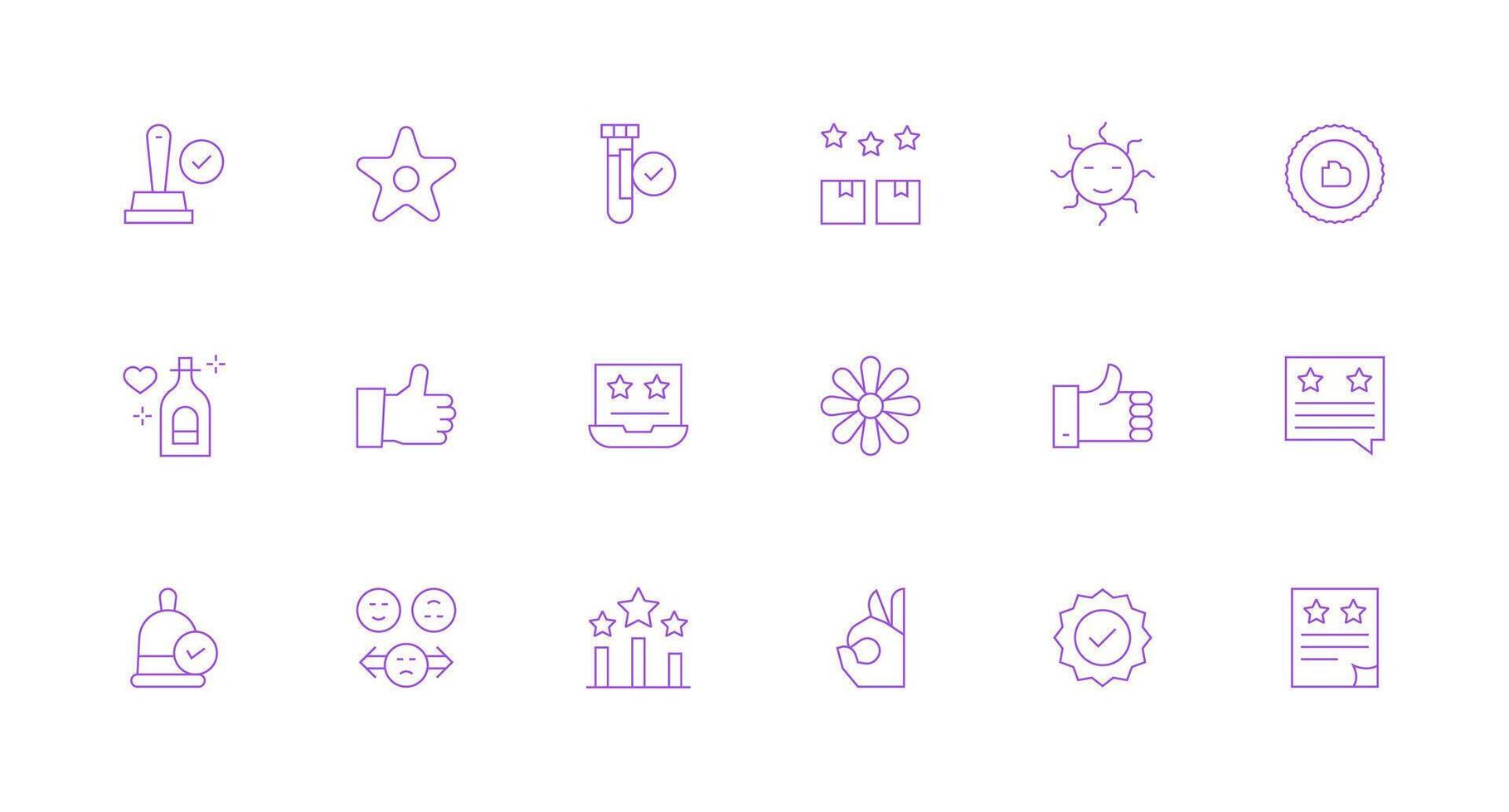18 Minimal Line Style Icons from Good Collection Clean Set for Layout Prototypes vector