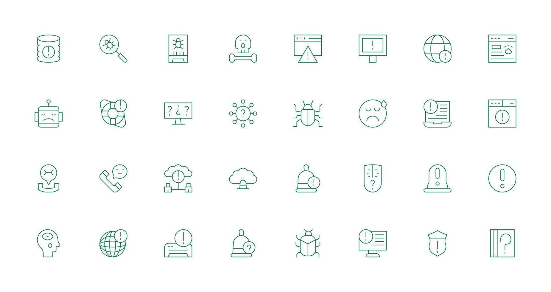 Issue including 32 Thin Line Illustrations Essential Icons for Rapid UI Building vector