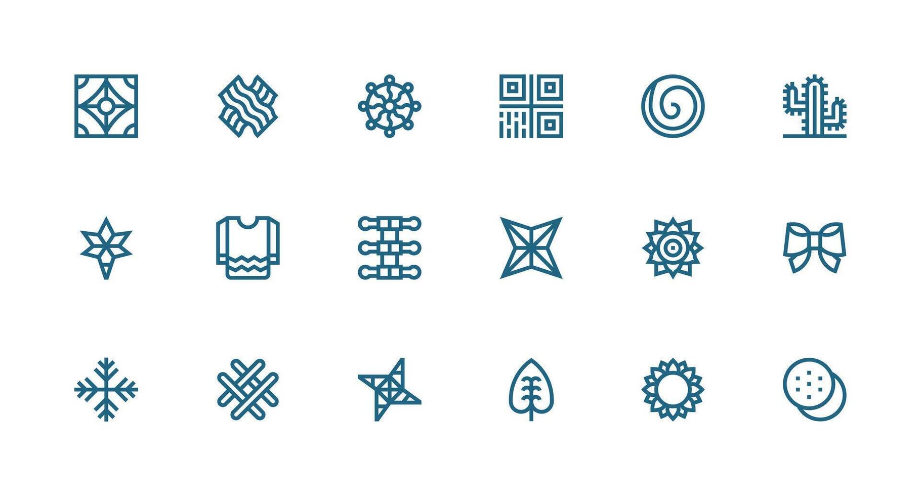 18 Strong Stroke Line Vectors for Pattern Theme Clean Set for Layout Prototypes