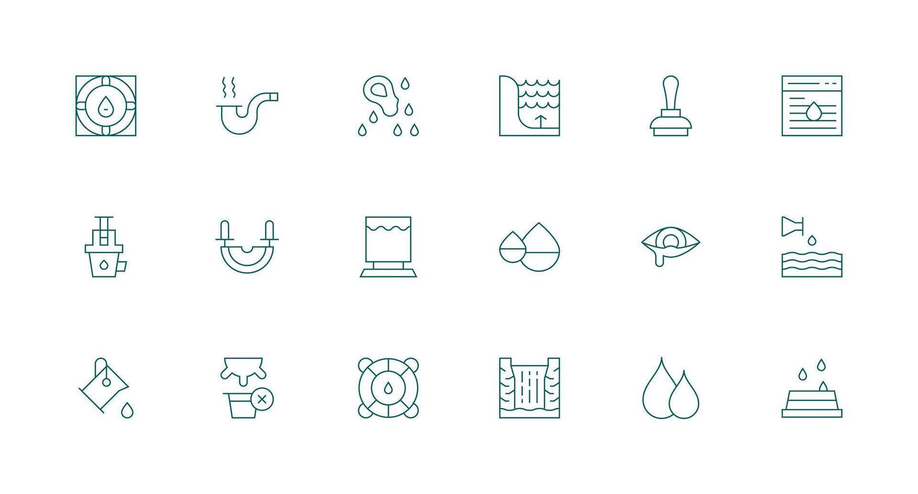 18 Overflow Icons in Minimal Line Aesthetic UI Icon Set vector