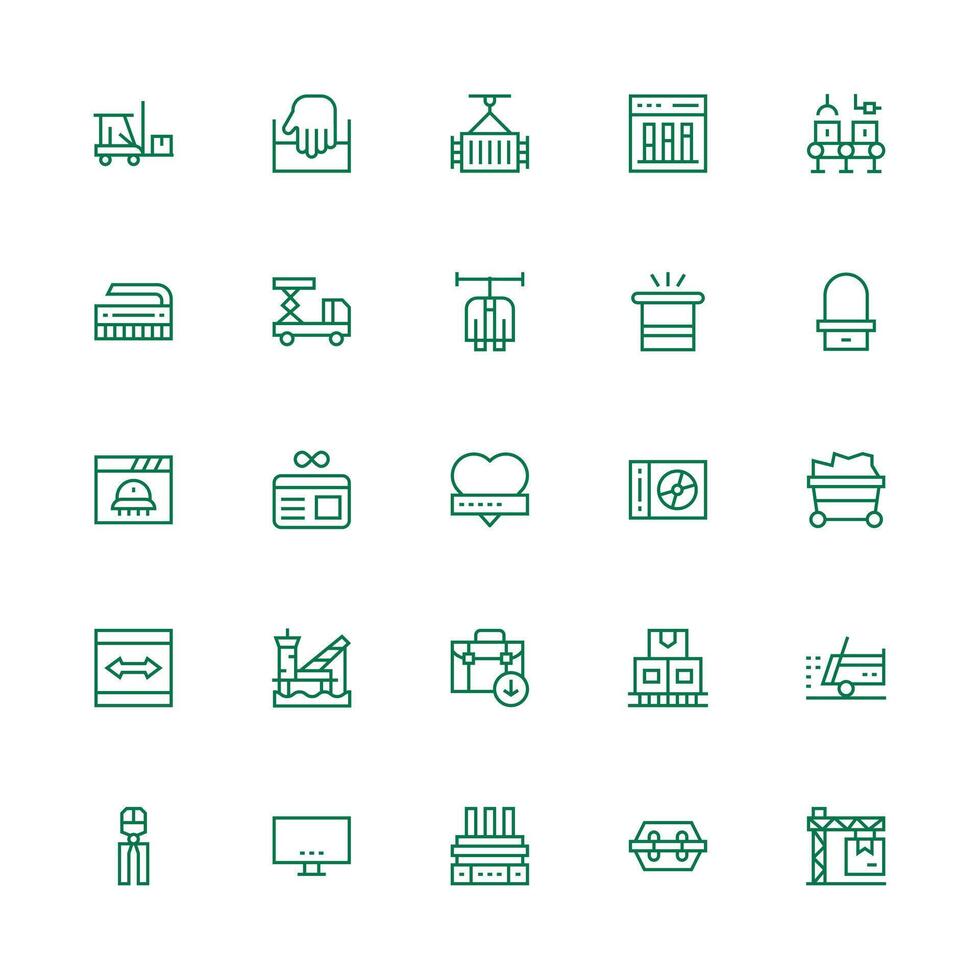 25 Medium Stroke Outline Style Icons from Loading Collection Core Icon Collection for Daily Tasks vector