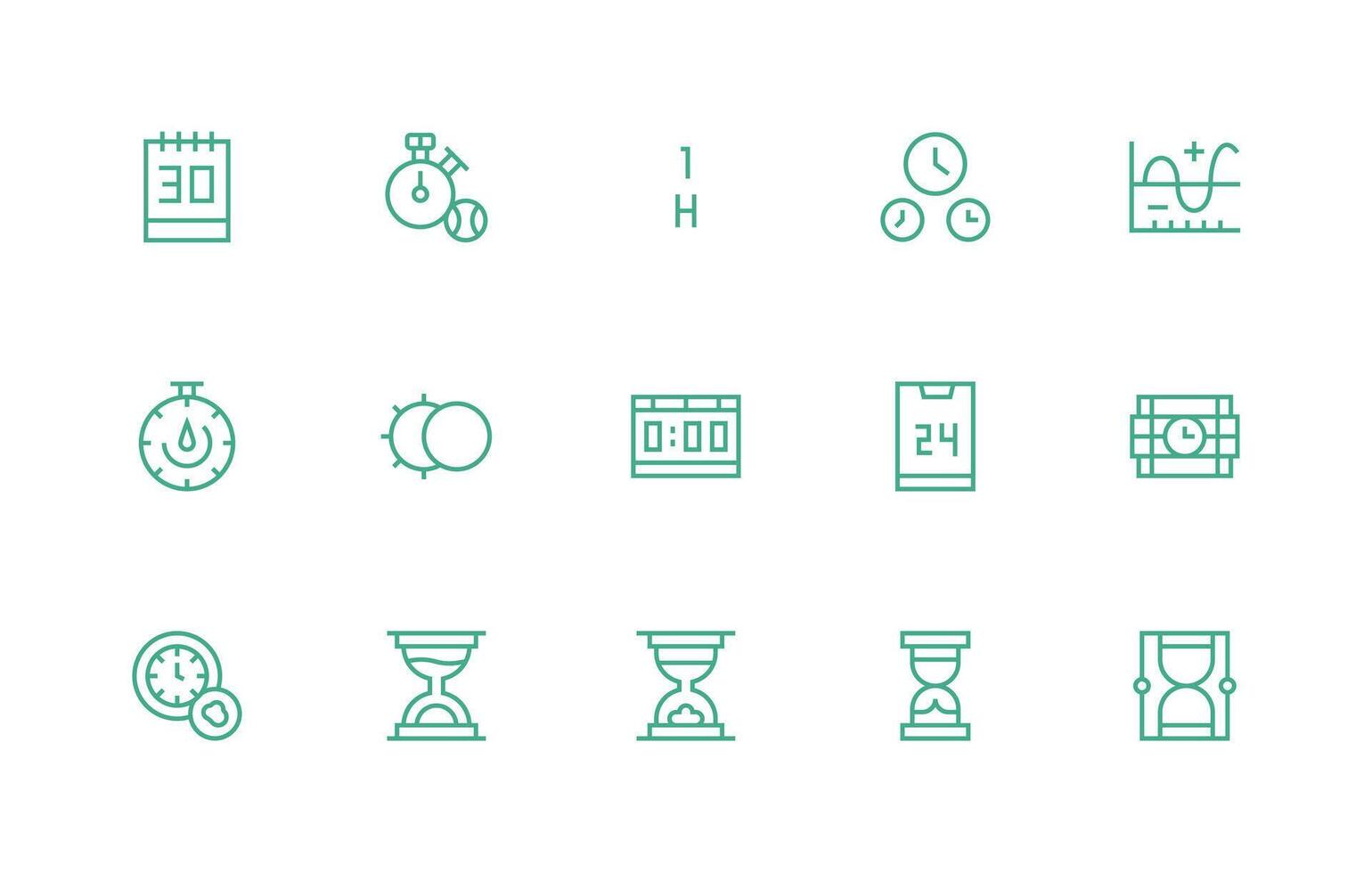 15 Regular Line Vectors for Period Theme Versatile Icon Collection for Designers