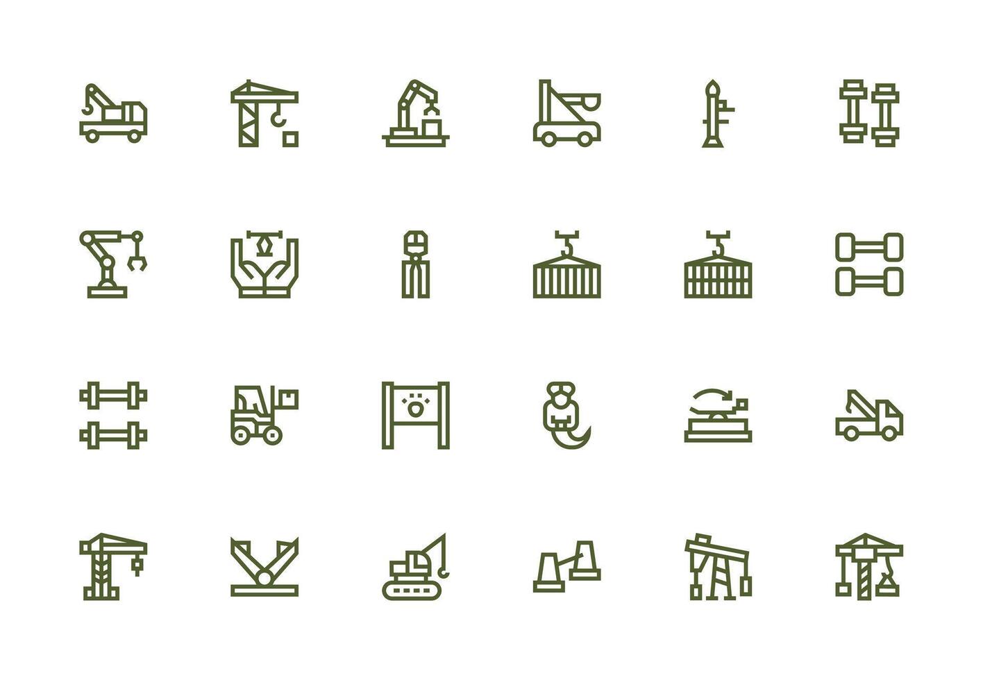 24 Lifting Icons in Thick Line Line Aesthetic Flexible Icon System for Web Interfaces vector