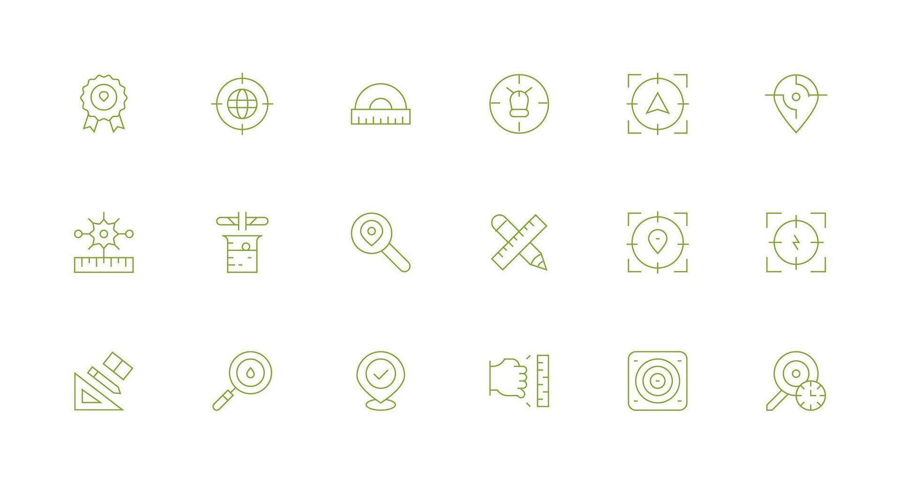 Precise Icon Collection with 18 Minimal Line Designs App Icon Pack vector