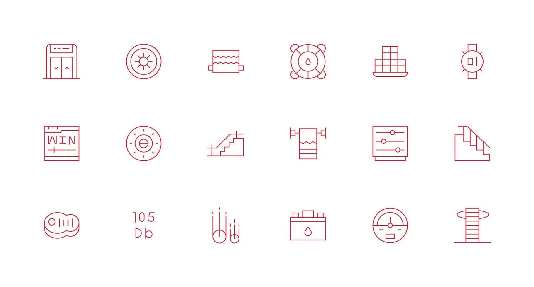 Level including 18 Minimal Line Illustrations Complete Icon Bundle for Web Design vector