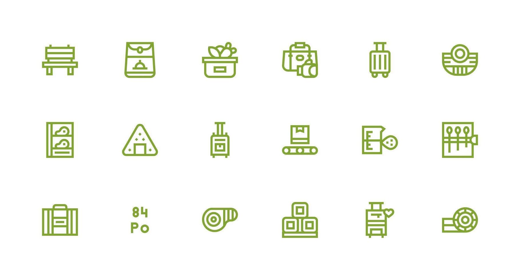 Strong Stroke Line Style Packing Icons with 18 Vectors Core Icon Collection for Daily Tasks
