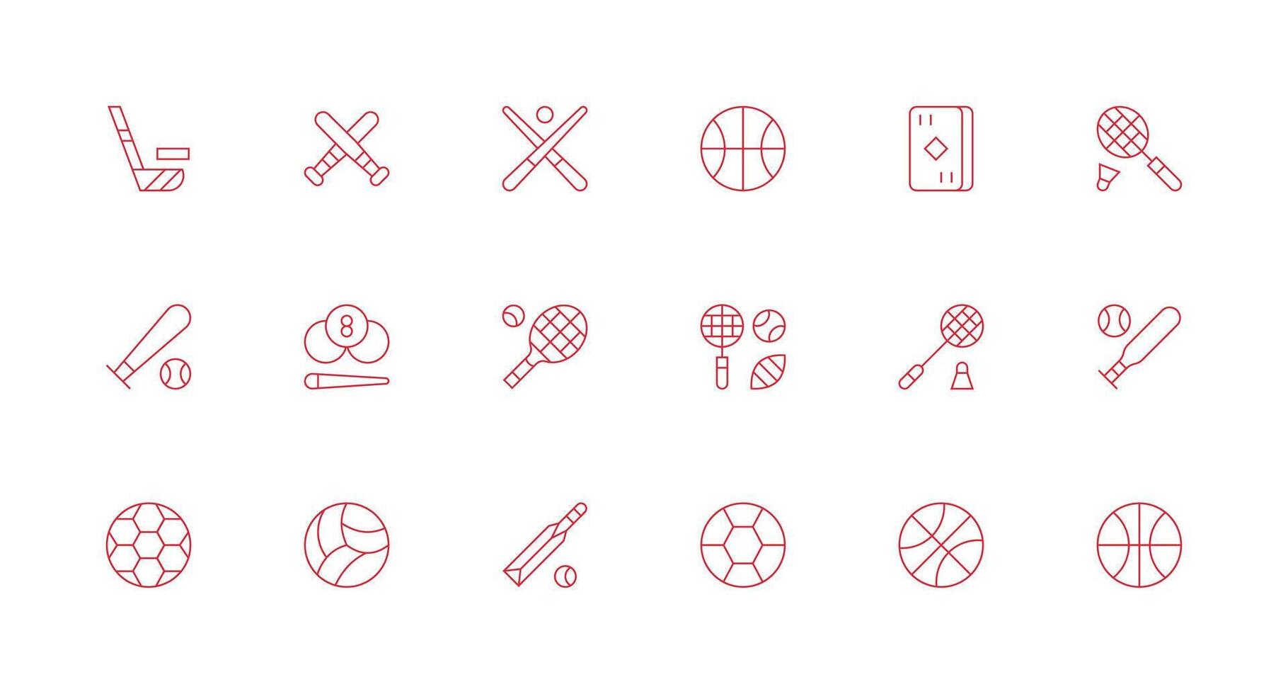 Minimal Line Style Game Icon Icons with 18 Vectors Editable Icon Collection