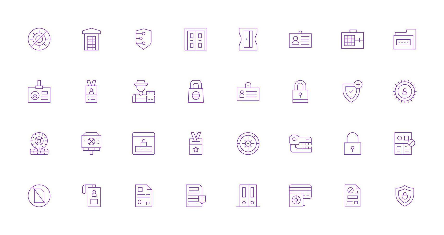 acceso controlar conjunto con 32 Delgado línea íconos rápido acceso íconos para ui desarrollo vector