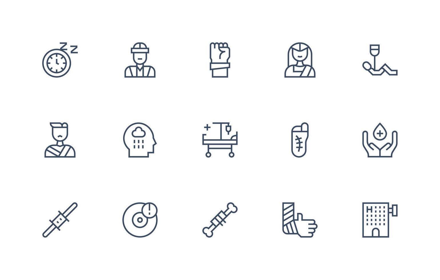 Regular Line Icons from Recovery Set with 15 Vectors Essential Icon Set for Teams