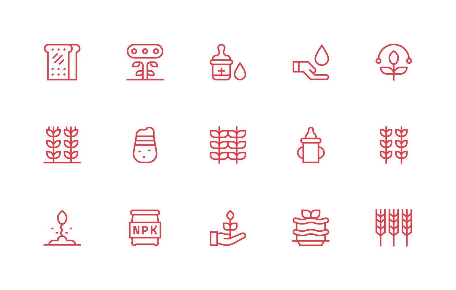 Regular Line Icons from Nourishment Set with 15 Vectors Neat Icon Set