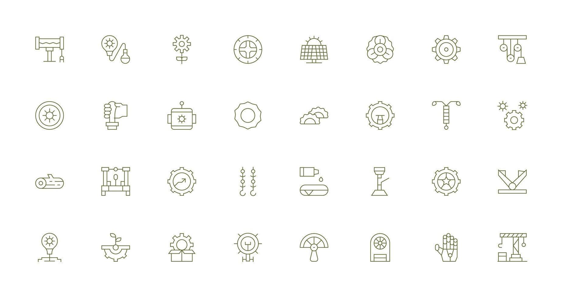 Thin Line Icons from Mechanism Set with 32 Vectors Design Ready Icon Set for Teams