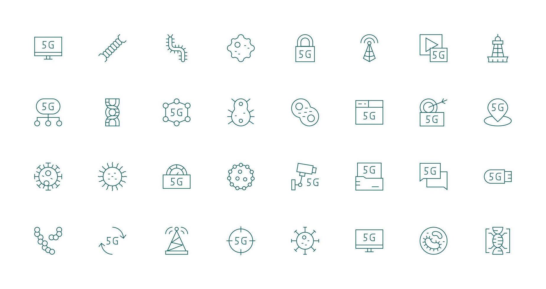 Cellular Design Icons featuring 32 in Thin Line Style Quick Access Icons for UI Development vector