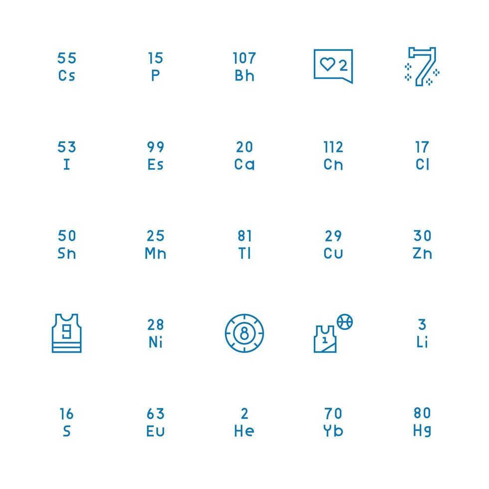 Medium Stroke Outline Style Number Icons with 25 Vectors All Device Compatible Icon Set