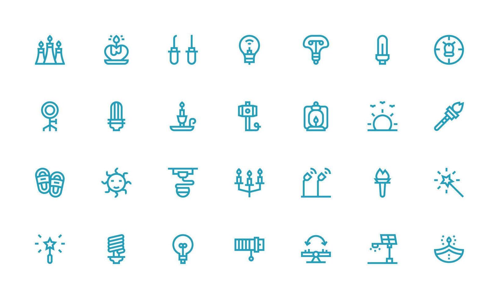 Bold Line Icons from Light Set with 28 Vectors Neatly Designed Icons for Web Platforms