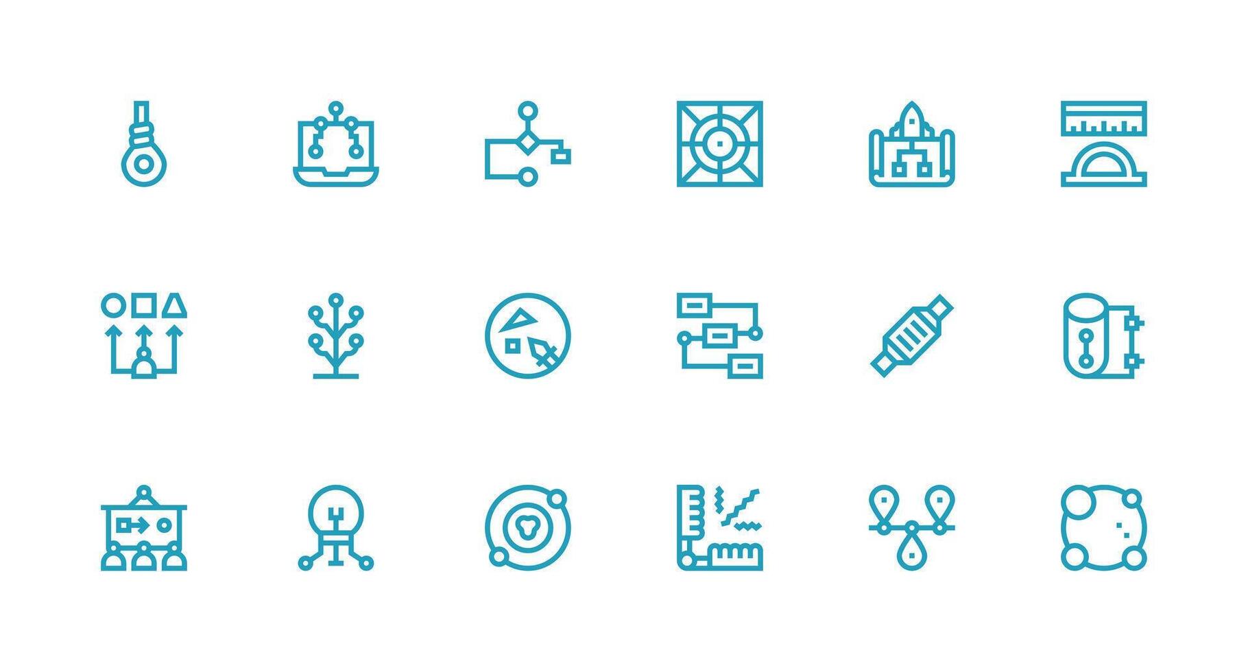 Strong Stroke Line Icons from Diagram Set with 18 Vectors Interface Icon Collection for Daily Projects
